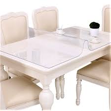 Wipeable Clear Plastic Tablecloth Vinyl Cover Table Protector Furniture Covers Kitchen Dining Top Waterproof Side Tab Dinning Room Tables Wood Vinyl Desk Cover