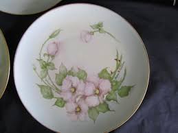 Vintage JHR Germany Lot of 3 Assorted Hand Painted Floral Plates 8"  Diameter