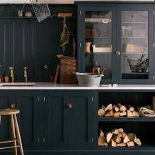 Show a touch of stylish boldness with our dark gray shaker kitchen cabinets. Dark Green Kitchen Cabinet Kitchen Trend Dark Green Kitchen Devol Kitchens Shaker Kitchen