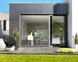 Porte fenetre coulissante k line. Detail De La Baie Coulissante 3 Rails K Line Fenetre Coulissante Fenetre A Galandage Baie Vitree Alu