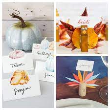 If you didn't go with the online customization route, now's the time to write the names of your thanksgiving guests. 10 Diy Thanksgiving Place Card Ideas A Cultivated Nest