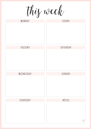 Coral This Week Portrait A4 Pdf Google Drive Weekly Planner Printable Weekly Planner Free Planner Pages