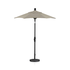 All of our garden parasol designs feature the crank wind up and tilting option. 6 Round Tilt Black Outdoor Patio Umbrella Frame Reviews Crate And Barrel