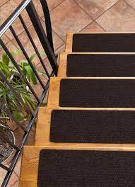 Non Slip Carpet Stair Treads With Adhesive Backing Brown 15 Pack 8 X30 Carpet Stair Treads Carpet Stairs Stair Treads
