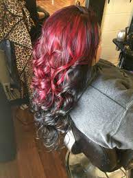 Try this mysterious violet variant of burgundy hair color in an ombre style, to 'lift' dark brown or black hair. Maroon Highlights With Black Underneath Maroon Hair Burgundy Hair Underneath Hair