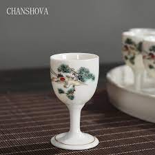 Never miss new arrivals that match exactly what you're looking for! Chanshova 25ml Chinese Retro Style Handmade Round Ceramic Wine Glass High Feet Small Porcelain Wine Cup Drinking Utensils H012 Wine Glasses Aliexpress