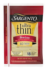 Sargento Swiss Natural Cheese Ultra Thin Slices 18 Slices Sargento Foods Incorporated