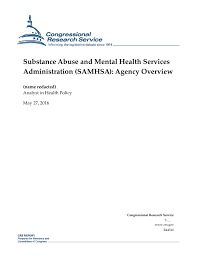 What does stand in japanese? Substance Abuse And Mental Health Services Administration Samhsa Agency Overview Everycrsreport Com