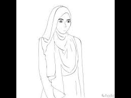 Kumpulan gambar kartun muslimah anak kantor meme. 25 Inspirasi Keren Sketsa Muslimah Bercadar Asiabateav