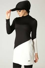 Mayovera Black White Muslim Swimwear Mayolar Moda Stilleri Musluman Modasi