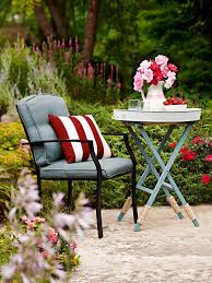 25 Budget Ideas For Small Outdoor Spaces Hgtv Select smaller scale furniture, and avoid big backs, arms, and cushions, which will fill the space up fast.