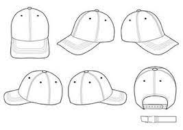 Baseball Cap Technical Drawing Flat Sketches Template Flat Sketch Technical Drawing Flat Sketches