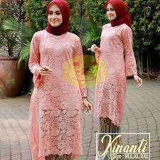 Gambar gamis hamil muslimah, gambar gamis brokat, gambar gamis terbaru, gambar gamis modern, gambar gamis batik. Stelan Kebaya Brokat Kinanti 4 Warna Grey Gold Maroon White Navy Hitam Pink Peach Milo Shopee Indonesia