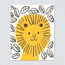 Jungle Lion Lion Illustration Animal Illustration Card Illustration