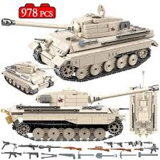 Lego world war 2 zombies: Compatible Lego Toy King Tiger Tank 6 Soldiers Minifigures Weapons The Brick Armory