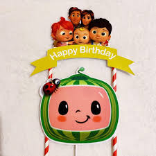 Cocomelon theme cake topper / cake centerpiece is perfect for a to decorate the themed cake digital birthday themes for boys. 1st Birthday Cake Cocomelon Birthday Theme For Boy Novocom Top