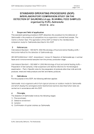 In this article what is the purpose of standard operating procedures? Http Www Eurlsalmonella Eu Sites Default Files 2018 06 Sop 20feed 20iii 202014 Pdf