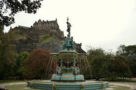 Autumnal Inevitability Edinburgh Gardens Castle Gothic Urban Nature Park Walk View Autumn Flowers River Trees Purple Red Castle Park Nature