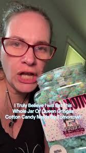 Putting Cotton Candy in A Jar of