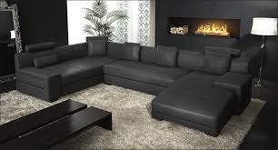 Furniture Modern Living Room Equipped With Sophisticated Fireplace Also Decorated With Leather Couches Living Room Black Couch Living Room Living Room Leather