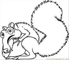 He will beam with happiness after the coloring session. Raw Scrat From Ice Age Step 5 Coloring Page For Kids Free Ice Age Printable Coloring Pages Online For Kids Coloringpages101 Com Coloring Pages For Kids