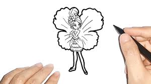 Tampak 3 barbie cantik mempesona dengan gaun yang begitu indah. How To Draw Barbie Fairy Cara Menggambar Barbie Peri Youtube