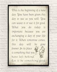 Custom Quote This Is The Beginning Of A New Day Art Print Etsy In 2020 New Day Quotes Inspirational Quotes Pooh Quotes
