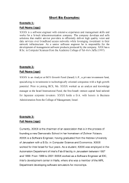 How to write an online bio — with short, professional, and other bio examples. 45 Biography Templates Examples Personal Professional