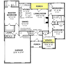 See more ideas about how to plan, small house plans, tiny house plans. Traditional House Plan 4 Bedrooms 2 Bath 1496 Sq Ft Plan 11 214