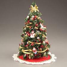 Miniature Christmas Tree Traditional Miniature Xmas Tree Dollhouse Christmas Mini Christmas Tree