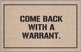 Funny Police Doormat Come Back With Warrant Humorous Welcome Mat Outdoor Door Mat Door Mat Front Door Mats