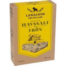 Leksands knäckebröd är ett svenskt familjeföretag som bakar knäckebröd. Havssalt Fron Leksands Tre Kullor 180g Handla Enkelt Online Mat Se