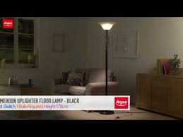 Two / 2x b&q rada uplighter / wall washer / lamp shades, ceramic, second hand. Buy Cameroon Uplighter Floor Lamp Black Youtube