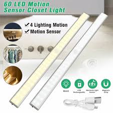 20 Led Usb Rechargeable Motion Sensor Closet Lights Under Cabinet Light Wireless For Sale Online Ebay