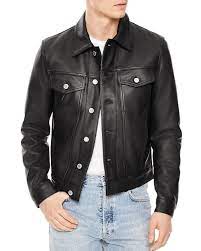 Handmade Men Slim Fit Black Trucker Leather Jacket Men S Genuine Leather Jacket Leather Jacket Style Leather Jacket Men Trucker Jacket Men
