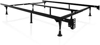 Thankfully, there are various types of metal bed frames to choose from, including platform frames, adjustable frames, post frames, and others. Amazon Com Malouf Structures Heavy Duty 9 Leg Adjustable Metal Bed Frame With Double Center Support And Glides Only Universal Cal King King Queen Full Xl Full Twin Xl Twin Standard Furniture