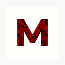 Its name in english is em (pronounced / ˈ ɛ m / ), plural ems. Letter M Art Prints Redbubble