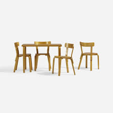 Alvar Aalto L Leg Dining Set 2 Aalto