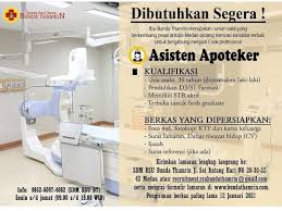 Jun 06, 2021 · pelabuhan batang loker / lowongan kerja (loker) operator produksi pt maruwa indonesia. Lowongan Kerja Asisten Apoteker Di Rsu Bunda Thamrin Informasi Lowongan Kerja Medan 2021 Terbaru Hari Ini