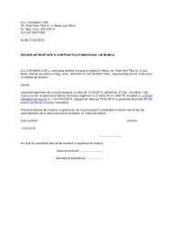 „libertatea muncii este garantată prin constituţie. Decizie Incetare Cim Perioada Proba