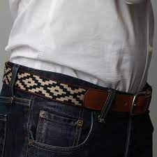 La Matera Accessories Mens La Matera Woven Alvear Belt S42 Blackwhite Poshmark