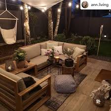 4 Seater Acacia Wood Garden Corner Sofa Set Grey Timor Garden Sofa Set Garden Sofa Garden Furniture Design