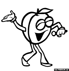 Peach and rosalina coloring pages. Peach Coloring Page Free Peach Online Coloring