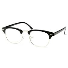Half Black And Clear Glasses Classic Half Frame Clubmaster Wayfarer Clear Lens Glasses 8494 Black Glasses Shop Retro Eye Glasses Wayfarer Glasses
