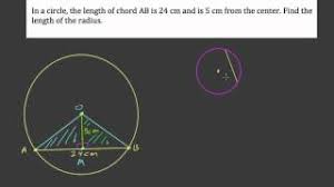 Ab is a chord of length 16 cm. Find The Radius Given A Chord Youtube