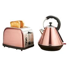 Goodmanscopper Breakfast Set Home Kitchen Appliances Kettle And Toaster Outdoor Kitchen Rose Gold Kitchen