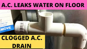 If you notice that a recently mounted. Central Air Conditioner Leaks Water On Floor Part 1 Clogged Ac Drain Line Diy Youtube