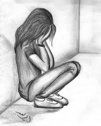 Sad Girl Sketch At Paintingvalley Com Explore Collection Of Sad Girl Sketch Woman's silhouette on sketch constellation background. sad girl sketch at paintingvalley com