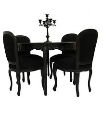 Black Goth Chairs Furniture Black Dining Room Table And 4 Chairs Designer Gothic Ebay Baroque Furniture Rococo Furniture Black Dining Room