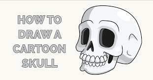 The skeleton is made of a skull (1), some ribs (2), arms (3)(humerus and radius) and fingers (5) (metacarpus and phalanges). How To Draw A Cartoon Skull Really Easy Drawing Tutorial